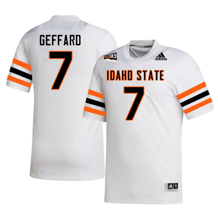 Men-Youth #7 Chester Geffard Idaho State Bengals 2023 College Football Jerseys Stitched Sale-White